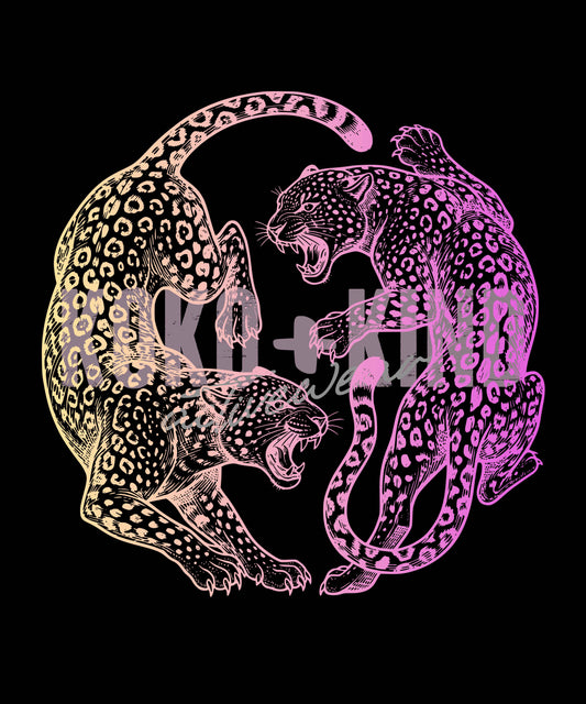 Twin Leopard Crossneck Hoodie