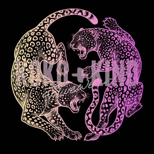 Twin Leopard Crossneck Hoodie