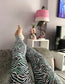 Green Zebra Full Length Leggings