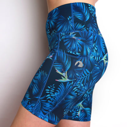 Blue Paradise Mid-Thigh Short - koko+kind Running Uk