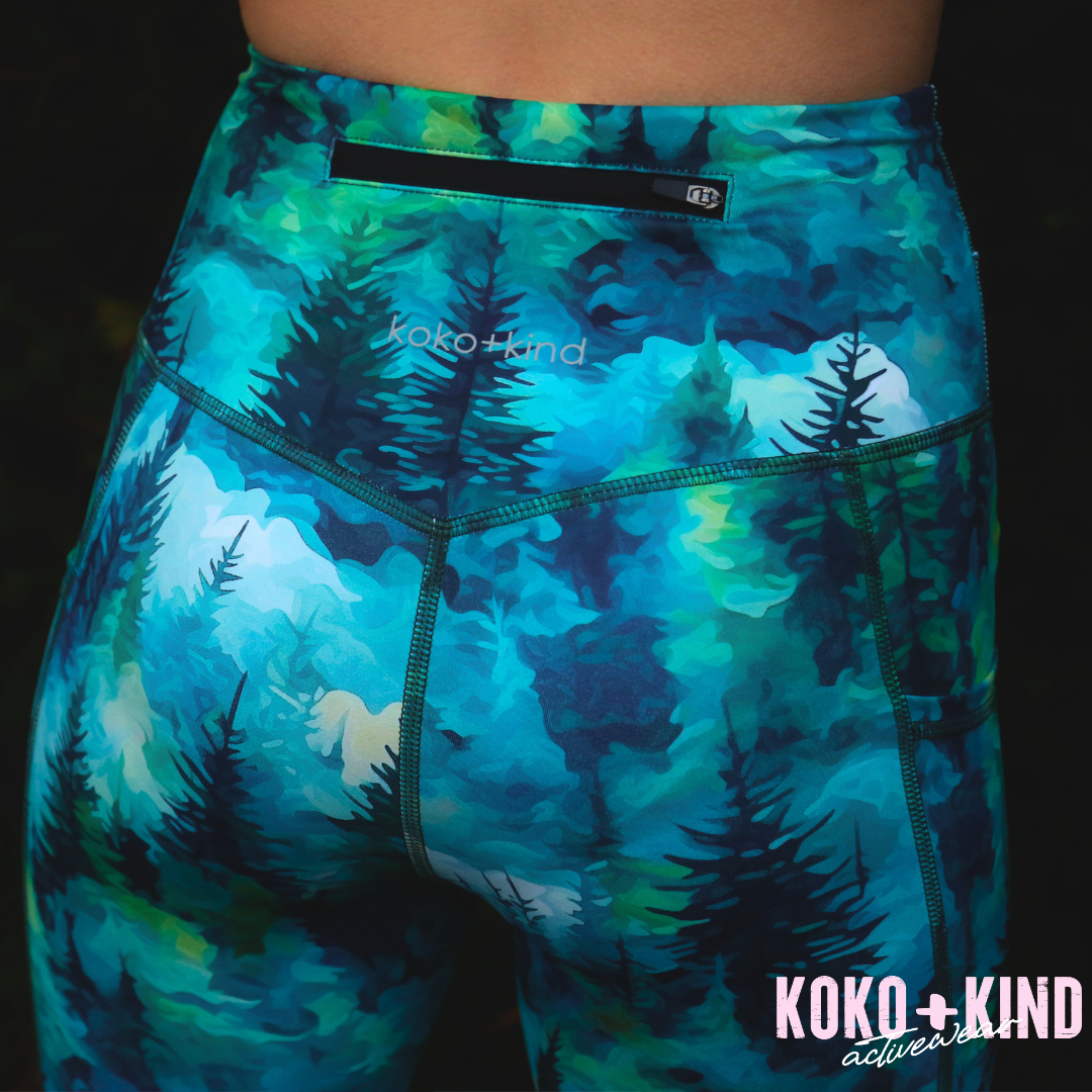 Sherwood Full Length Leggings - koko+kind Running Uk CHRISTMAS PRINT