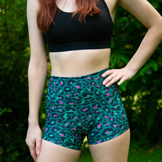 Garden Leopard - Short Shorts - koko+kind Running Uk