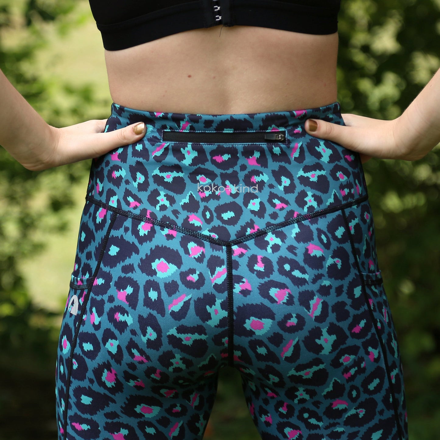 Teal and Pink Running Shorts