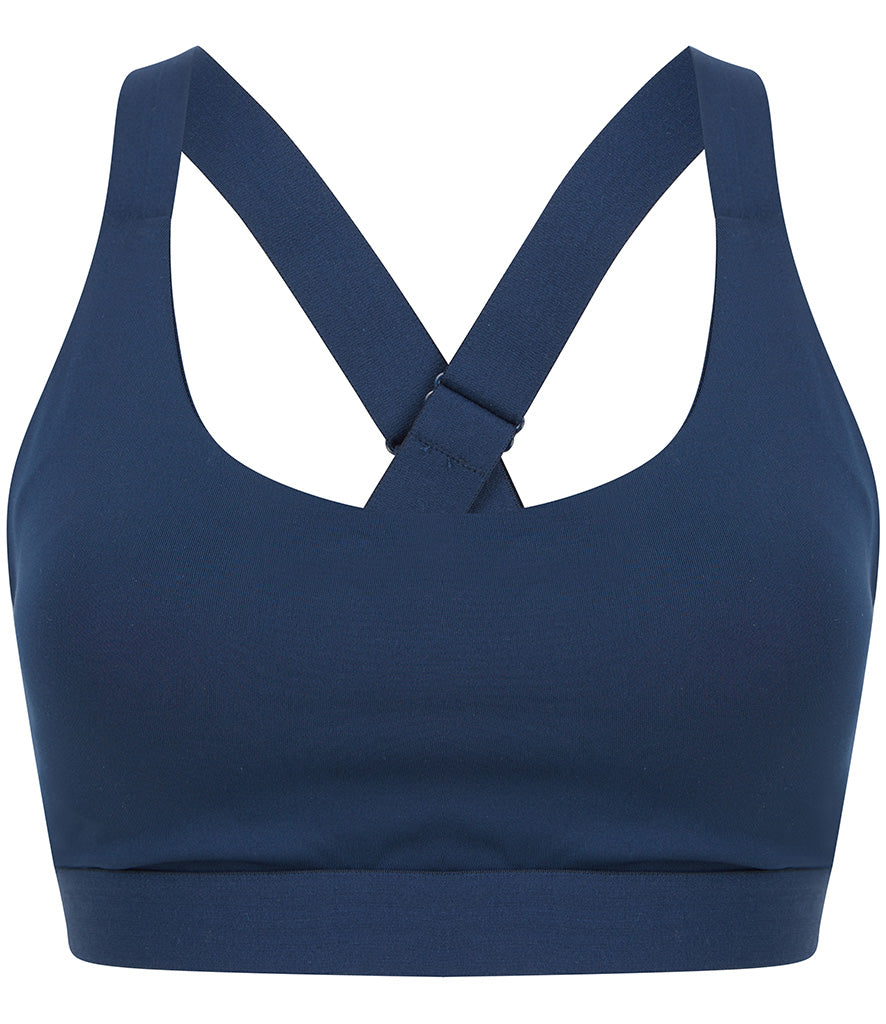 Deep Navy Cross Back Bra - koko+kind Running Uk