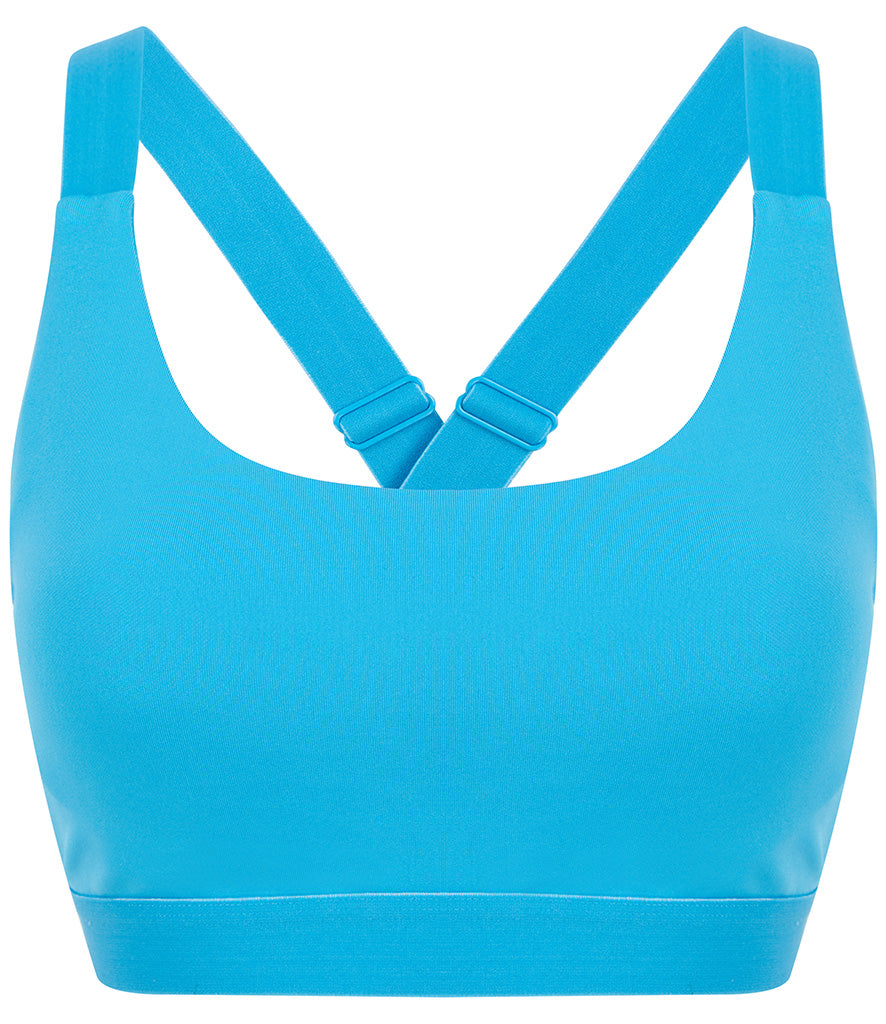 Surf Blue Cross Back Bra - koko+kind Running Uk