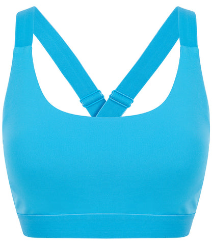 Surf Blue Cross Back Bra - koko+kind Running Uk