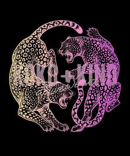 Twin Leopard Crossneck Hoodie