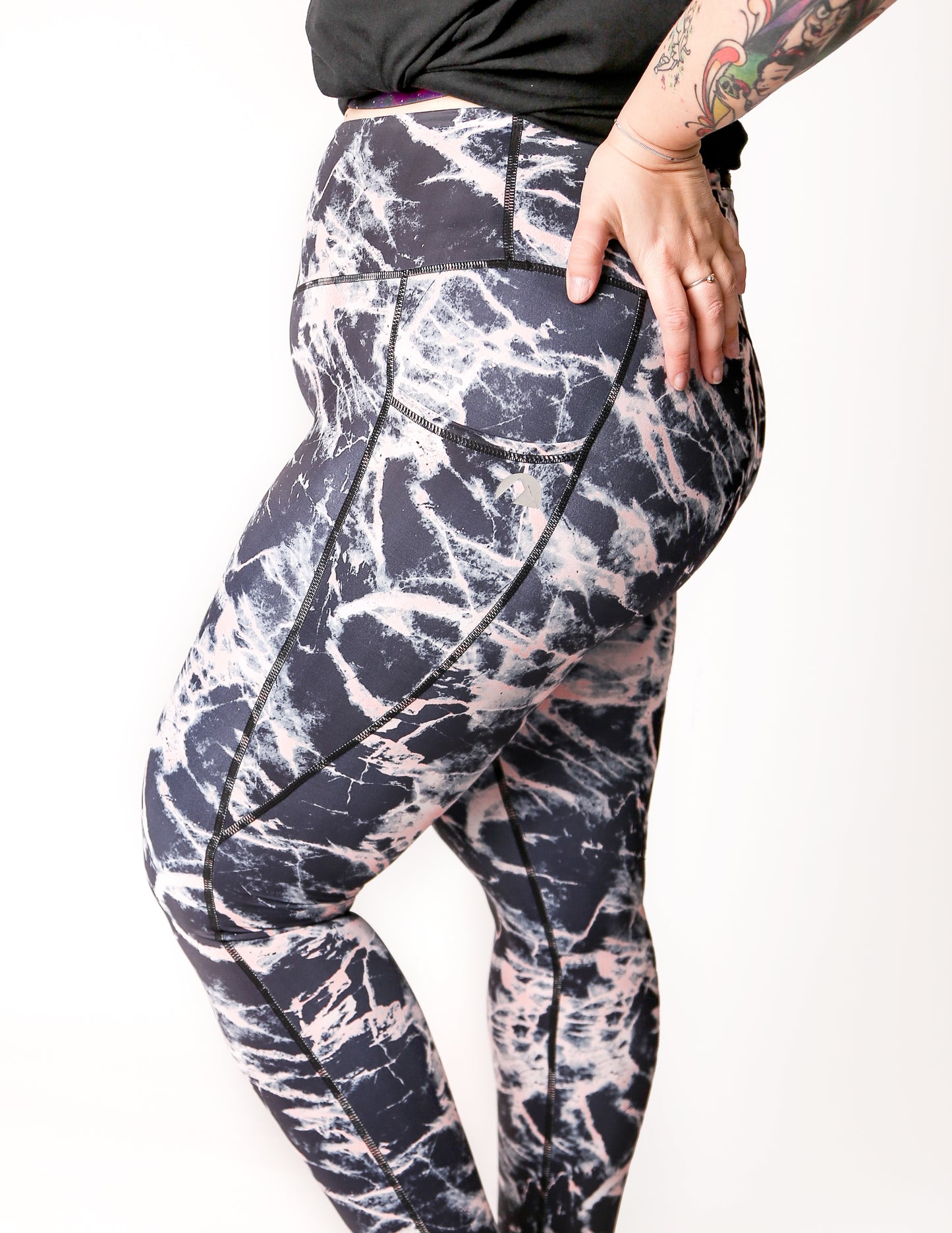 Blush Marble Full Length Activewear Leggings - koko+kind